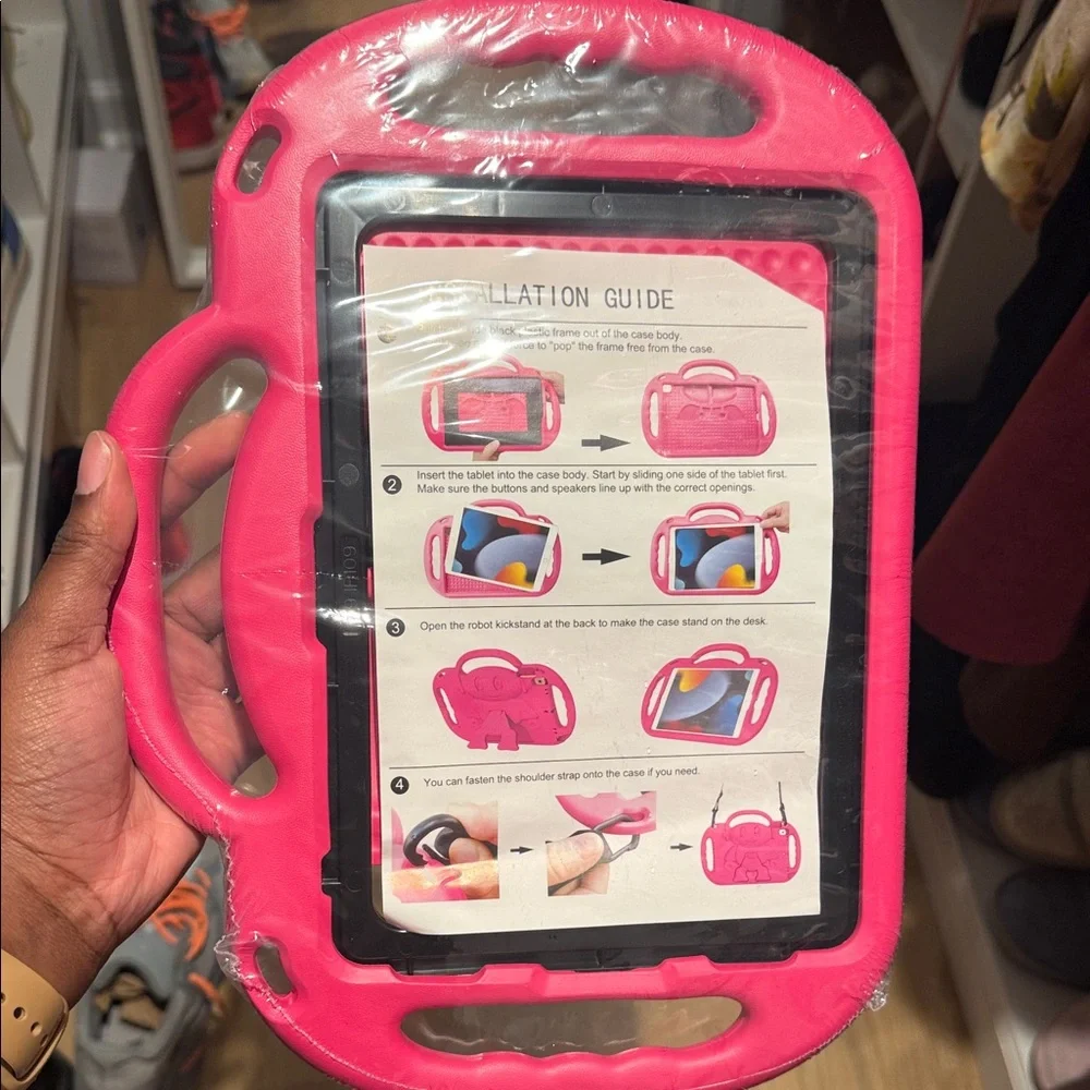 Kids Tablet Handle Case - Hot Pink